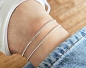 Product image thumbnail 7 for 2.7mm Curb Anklet | .925 Sterling Silver (9.75"+ 1" extension (adjustable) length)