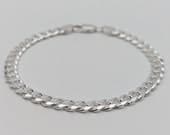 Product image thumbnail 2 for 5.6mm Curb Chain Bracelet | .925 Sterling Silver (6.75", 7", 7.5", 8" + 8.5" lengths)