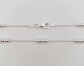 Product image thumbnail 5 for Three Ball Chain Necklace | .925 Sterling Silver (16", 18", 24" + 30" lengths)