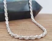 Product image thumbnail 1 for 2.6mm Rope Chain Necklace | .925 Sterling Silver (16", 18", 20" + 22" lengths)