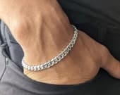 Product image thumbnail 5 for 6.7mm Curb Chain Bracelet | .925 Sterling Silver (7.5", 8", 8.5" lengths)