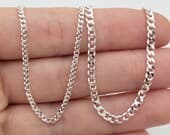 Product image thumbnail 5 for Curb Anklet | .925 Sterling Silver (9" + 1" extension (adjustable) length)