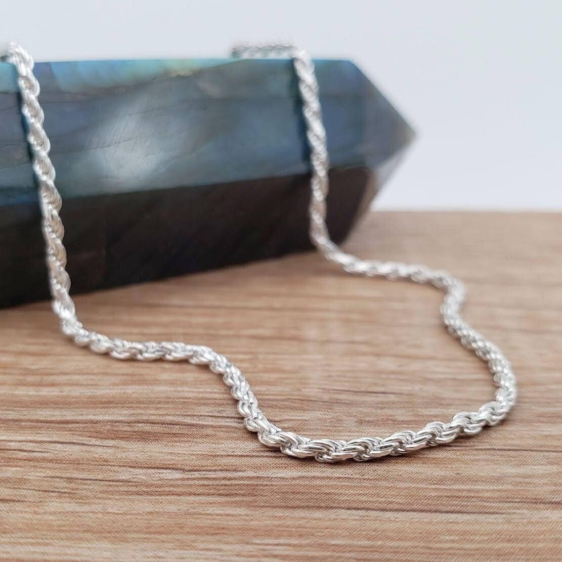 Product gallery image 1 for 1.8mm .925 Sterling Silver Rope Chain Necklace: Italian Made  | (16", 18", 20", 22", 24", 30" + 36" lengths)