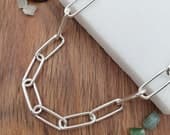 Product image thumbnail 3 for Paperclip Anklet | .925 Sterling Silver (10.75" length)