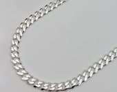 Product image thumbnail 3 for 8.4mm Curb Chain Necklace | .925 Sterling Silver ( 22" length)