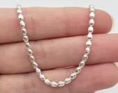 Product image thumbnail 4 for Beaded Oval Anklet | .925 Sterling Silver 9.25"+ 1" extension (adjustable) length