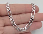 Product image thumbnail 4 for 5.8mm Figaro Anklet | .925 Sterling Silver (9.5"+ 1" extension (adjustable) length)