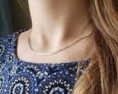 Product image thumbnail 5 for 1.2mm Square Snake Chain Necklace | .925 Sterling Silver (16", 18", 20", 22", 24" lengths)
