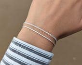 Product image thumbnail 6 for 2.2mm Curb Chain Bracelet | .925 Sterling Silver (6.5" + 7" lengths)