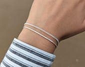 Product image thumbnail 7 for 2.2mm Curb Chain Bracelet | .925 Sterling Silver (6.5" + 7" lengths)