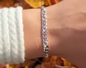 Product image thumbnail 4 for 5.6mm Curb Chain Bracelet | .925 Sterling Silver (7", 7.5", 8" + 8.5" lengths)