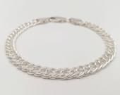 Product image thumbnail 2 for 5.5mm Rombo Chain Bracelet (Double Curb) | .925 Sterling Silver (6.75", 7", 7.5", 8" + 8.5" lengths)