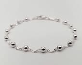 Product image thumbnail 2 for Fine Ball Bracelet | .925 Sterling Silver (6", 6.5", 7", +7.5" lengths)