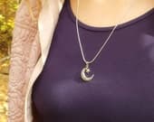 Product image thumbnail 2 for Moon and Star Pendant | .925 Sterling Silver (Pendant Only - No Chain Included)