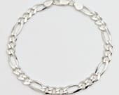 Product image thumbnail 3 for 5.8mm Figaro Chain Bracelet | .925 Sterling Silver (7", 7.5", 8" + 8.5" lengths)