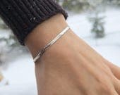 Product image thumbnail 6 for 3mm Herringbone Chain Bracelet | .925 Sterling Silver (7", 7.5" + 8" lengths)