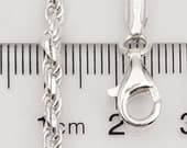 Product image thumbnail 6 for 2.6mm Rope Chain Necklace | .925 Sterling Silver (16", 18", 20" + 22" lengths)