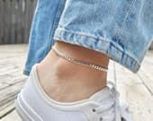 Product image thumbnail 8 for 4.4mm Curb Anklet | .925 Sterling Silver (9.5"+ 1" extension (adjustable) length)