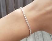 Product image thumbnail 2 for Beaded Oval Ball Bracelet | .925 Sterling Silver (6.5", 7" + 7.5" lengths)