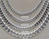 Product image thumbnail 8 for 8.4mm Curb Chain Necklace | .925 Sterling Silver ( 22" length)