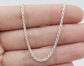 Product image thumbnail 4 for 1.8mm Rope Anklet | .925 Sterling Silver (9.25" + 1" extension (adjustable) length)