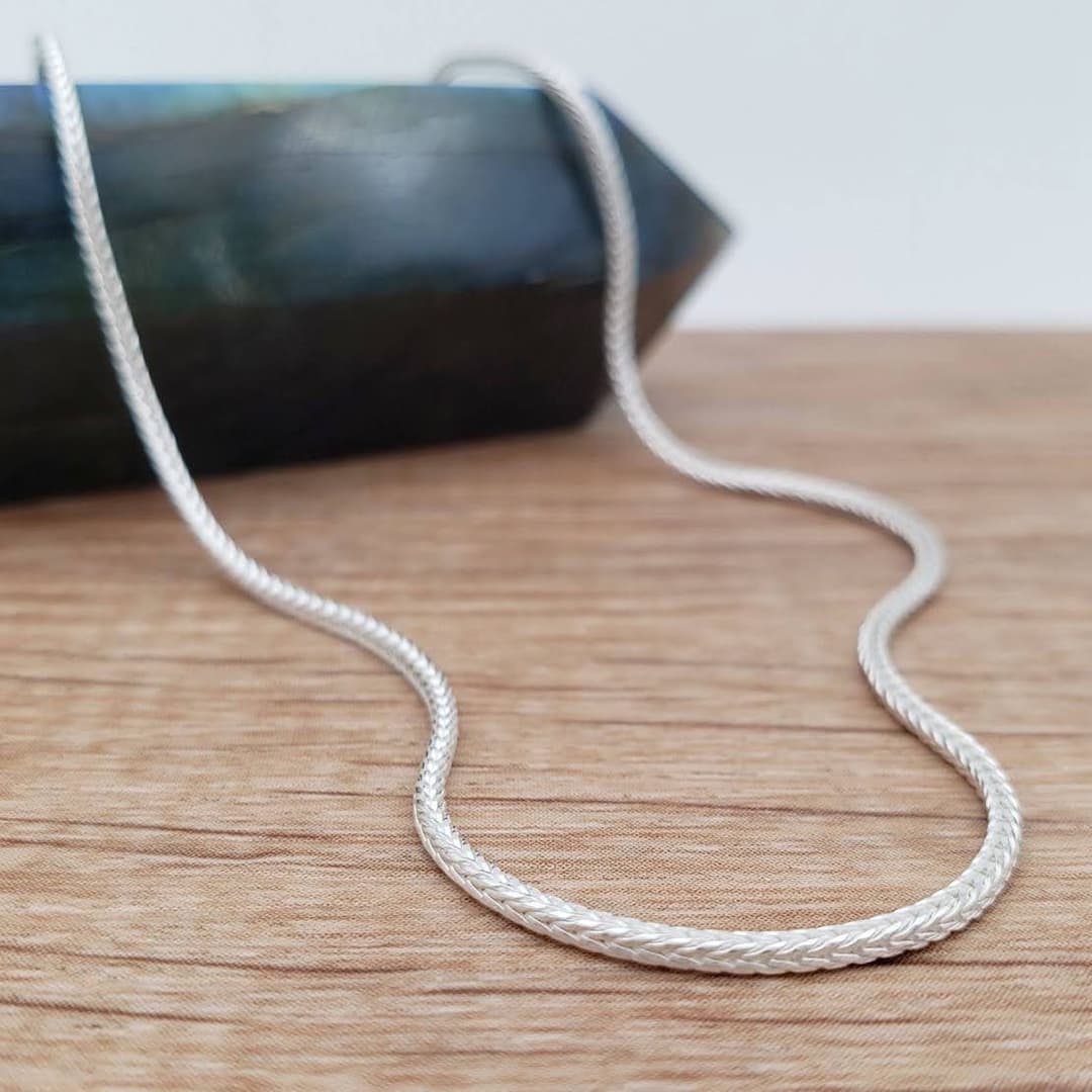 Product gallery image 1 for 1.2mm Foxtail Chain Necklace | .925 Sterling Silver (16", 18", 20", 22", 24" lengths)