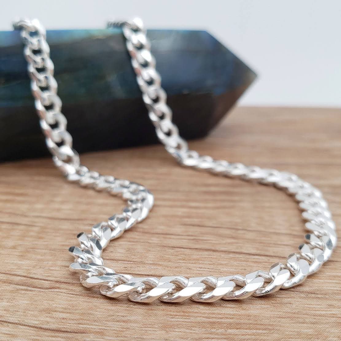 Main listing image for 4.4mm Curb Chain Necklace | .925 Sterling Silver ( 18", 20", 22", + 24" lengths)