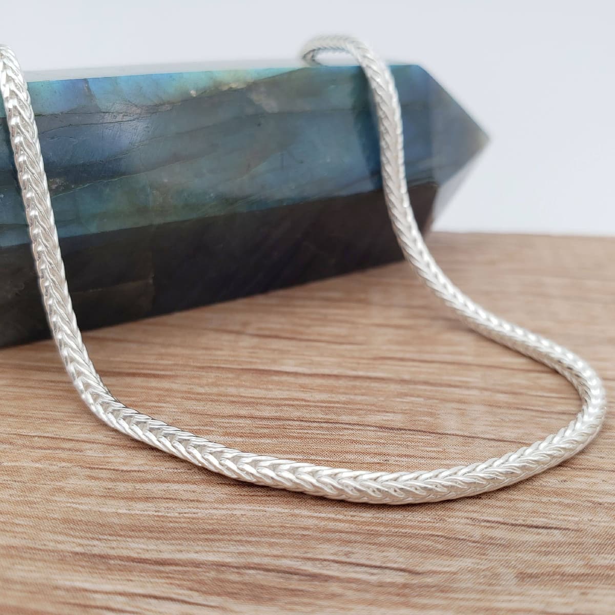 Main listing image for 2.1mm Foxtail Chain | .925 Sterling Silver (18", 20" + 22" lengths)