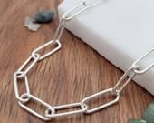 Product image thumbnail 1 for Paperclip Anklet | .925 Sterling Silver (10.75" length)