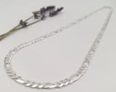 Product image thumbnail 4 for 4.8mm Figaro Chain Necklace | .925 Sterling Silver (18", 20", 22", + 24" lengths)