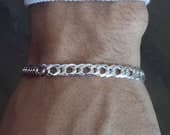 Product image thumbnail 4 for 6.5mm Rombo Bracelet (Double Curb) | .925 Sterling Silver (7.5" + 8" lengths)
