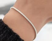 Product image thumbnail 9 for Foxtail Bracelet | .925 Sterling Silver (6", 6.5", 7", 7.5" + 8" lengths)