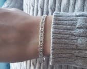 Product image thumbnail 6 for 5.5mm Rombo Chain Bracelet (Double Curb) | .925 Sterling Silver (6.5", 7", 7.5", 8" + 8.5" lengths)
