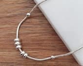 Product image thumbnail 3 for Beaded Ball Anklet | .925 Sterling Silver (9" + 1" extension (adjustable) length)