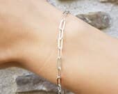 Product image thumbnail 6 for Paperclip Bracelet (Flat) | .925 Sterling Silver (6.5", 7", 7.5" + 8" lengths)