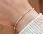 Product image thumbnail 1 for 2.2mm Curb Chain Bracelet | .925 Sterling Silver (6.5" + 7" lengths)