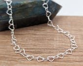 Product image thumbnail 1 for Heart Chain Necklace | .925 Sterling Silver (18" length)