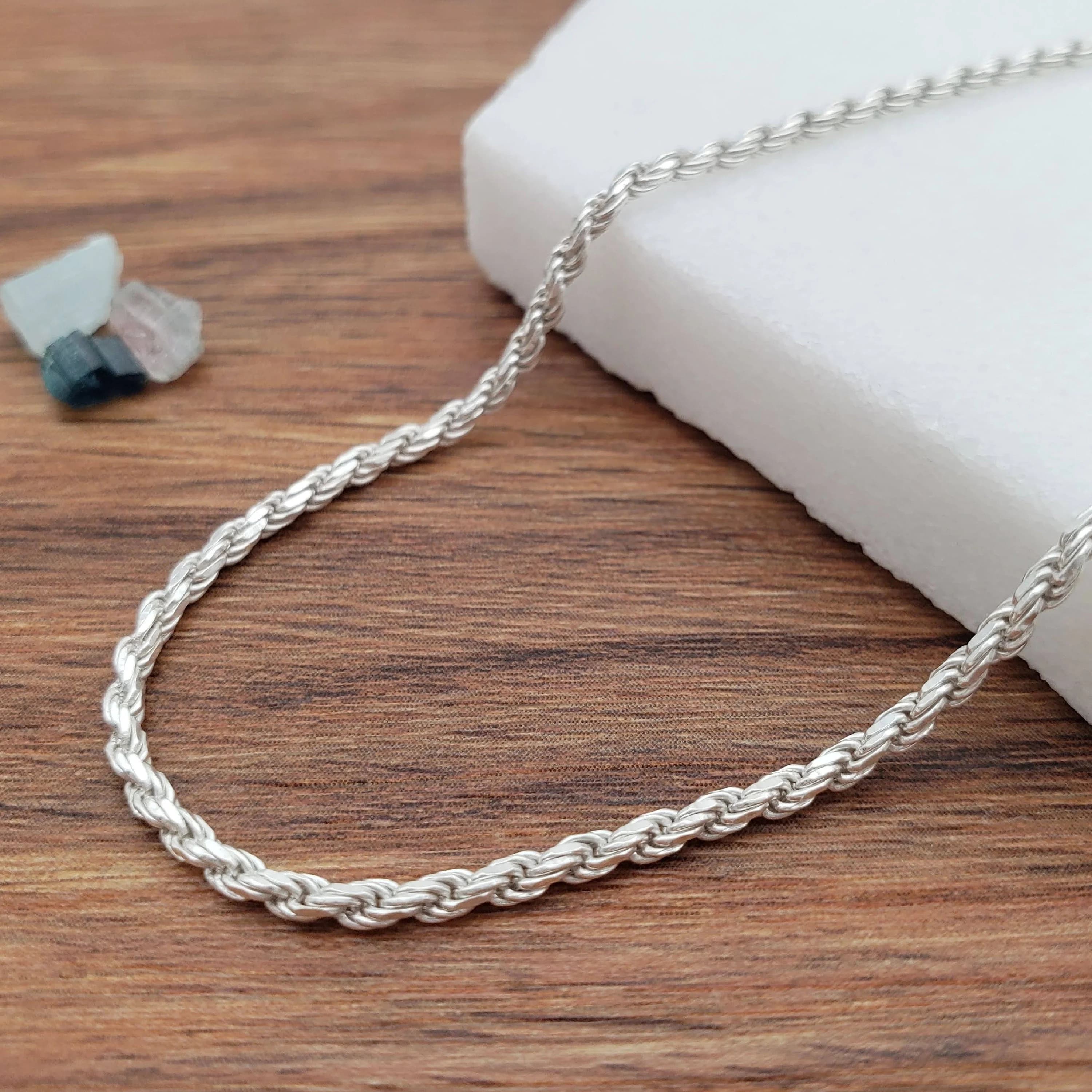 Product gallery image 1 for 1.8mm Rope Anklet | .925 Sterling Silver (9.25" + 1" extension (adjustable) length)